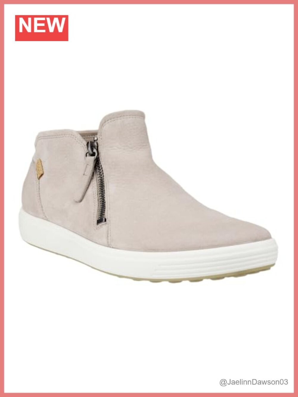 ECCO Women's Leather Side Zip Comfort Sneaker Boot - Picture 5 of 6
